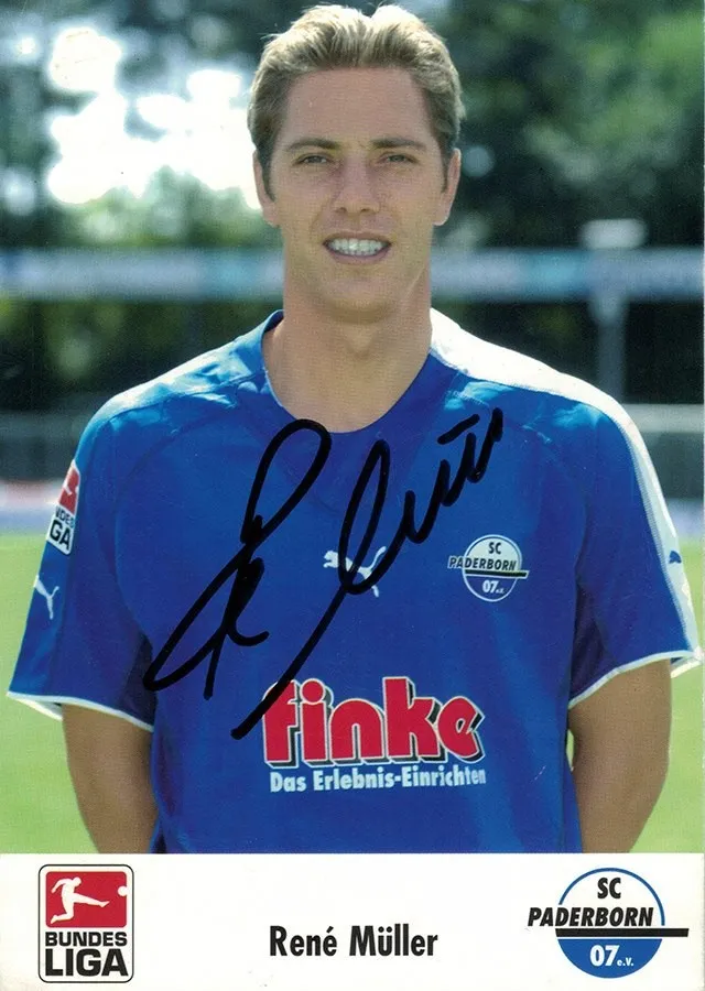 Autogrammkarte René Müller, SC Paderborn 07, Saison 2005/06