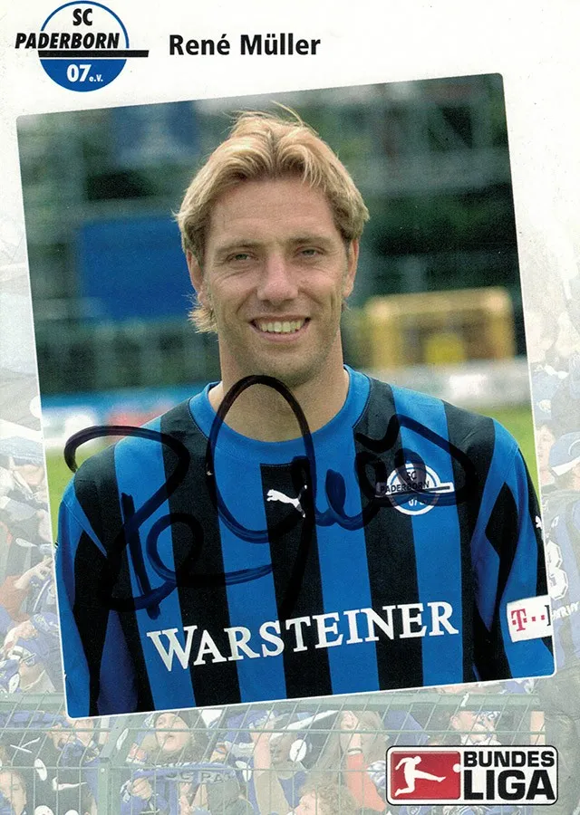 Autogrammkarte René Müller, SC Paderborn 07, Saison 2007/08